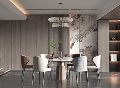 现代家居餐厅3D模型下载